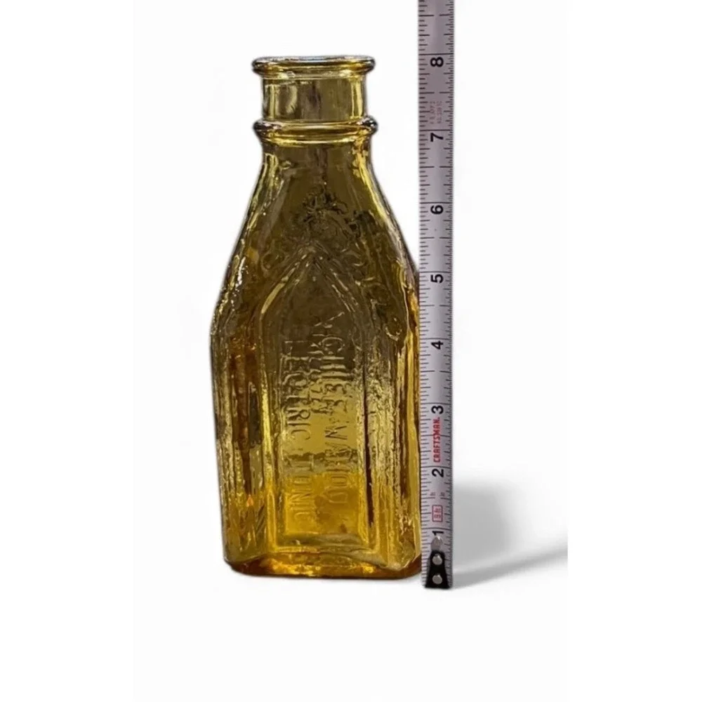Antique Amber Glass Walbridge Densmore Cal Electric Tonic Bottle Collectible